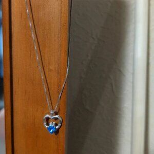 Sweet Blue Heart Necklace